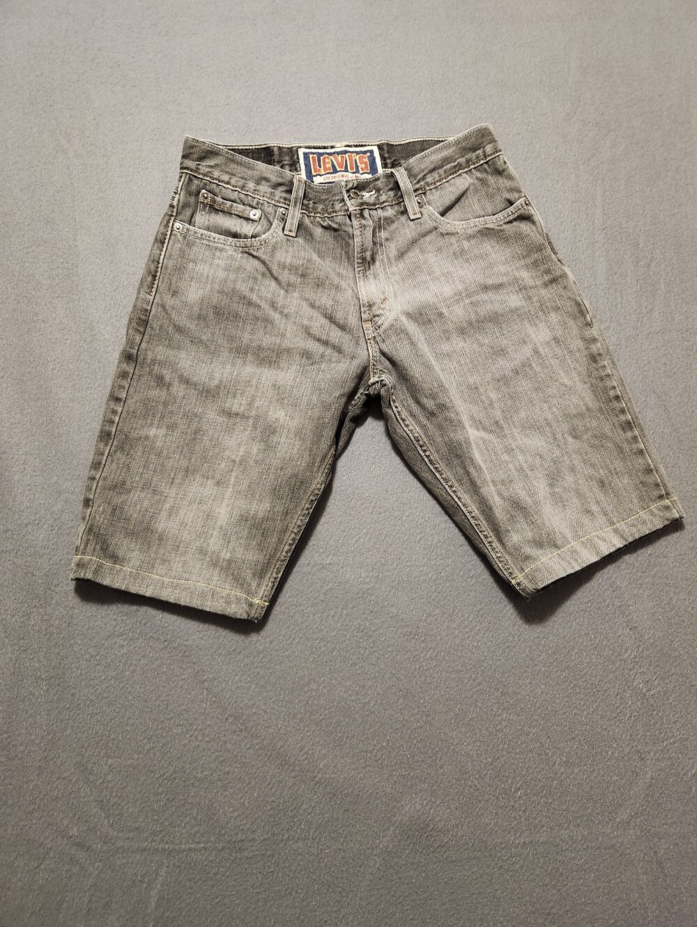 Levis Jean Shorts Men Size 30 Gray Denim Jorts 527s Tailored